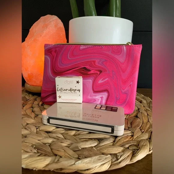 3 Piece Make-Up Set. Revolution Eye Shadow Palette, Ciate Setting Powder & Bag - Picture 1 of 10